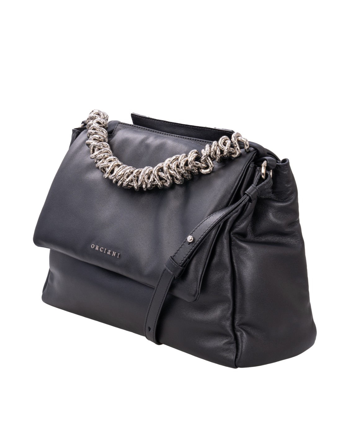 shop ORCIANI  Borsa: Orciani borsa Sveva Soft Media a spalla in pelle con tracolla.
Tasche: 3 interne, di cui una con zip.
Chiusura: patta con bottone magnetico.
Funzionalità: manico allungabile e tracolla rimovibile.
Dettagli: finitura palladio.
Dimensioni: Larghezza: 32 cm / Altezza: 24 cm / Profondità: 15 cm.
Composizione: 100% pelle di vitello.
Made in Italy.. BT2006 NAP-NER number 2896244